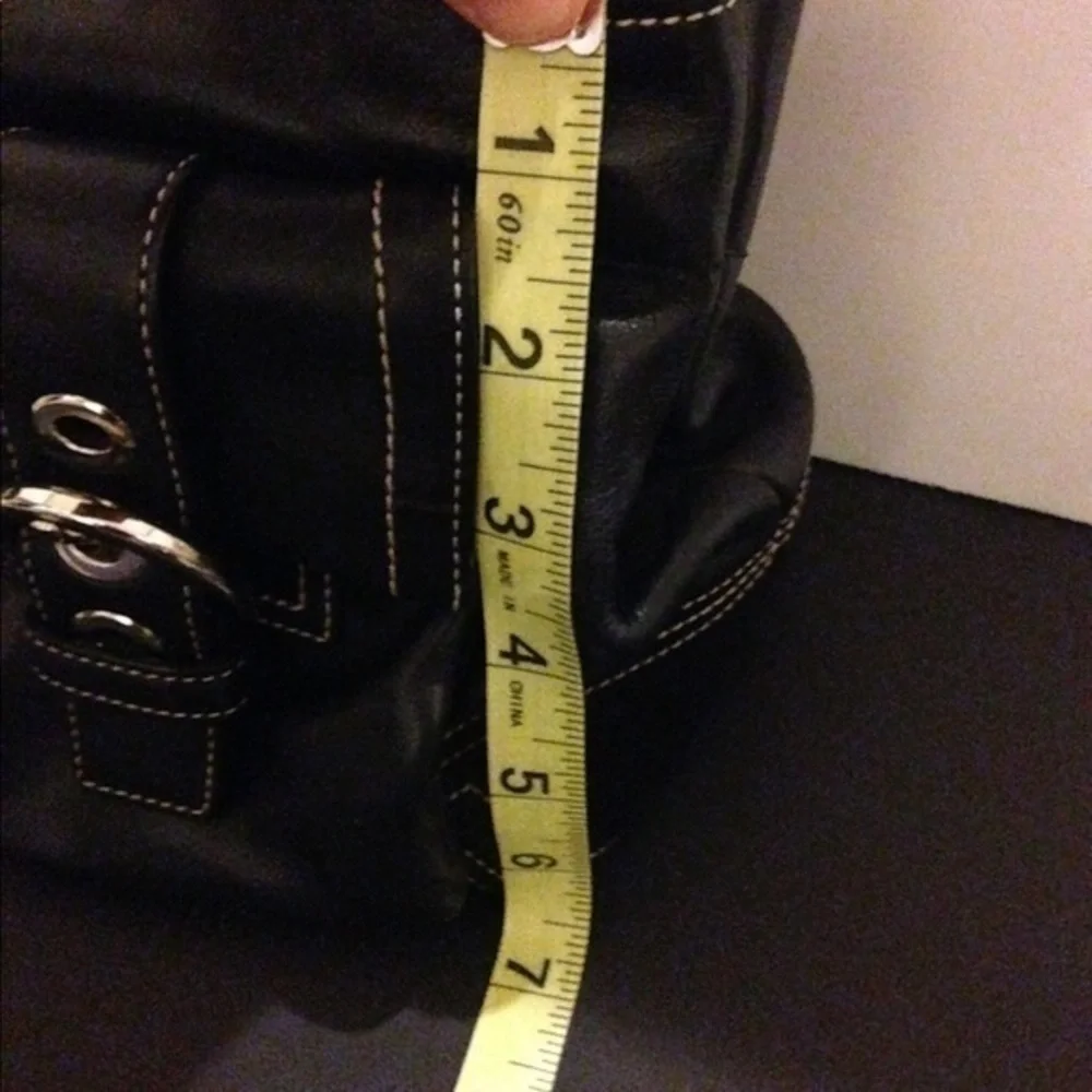 Coach rare black leather double pocket soho tote bag y2k vintage